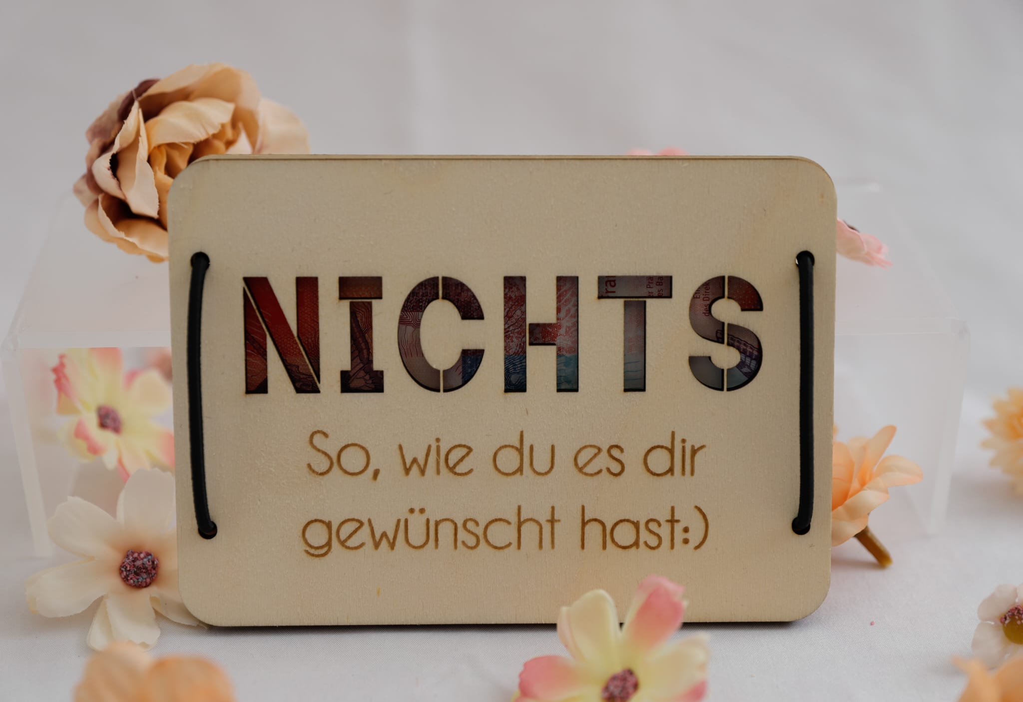 Holzgeschenkkarte "Nichts"