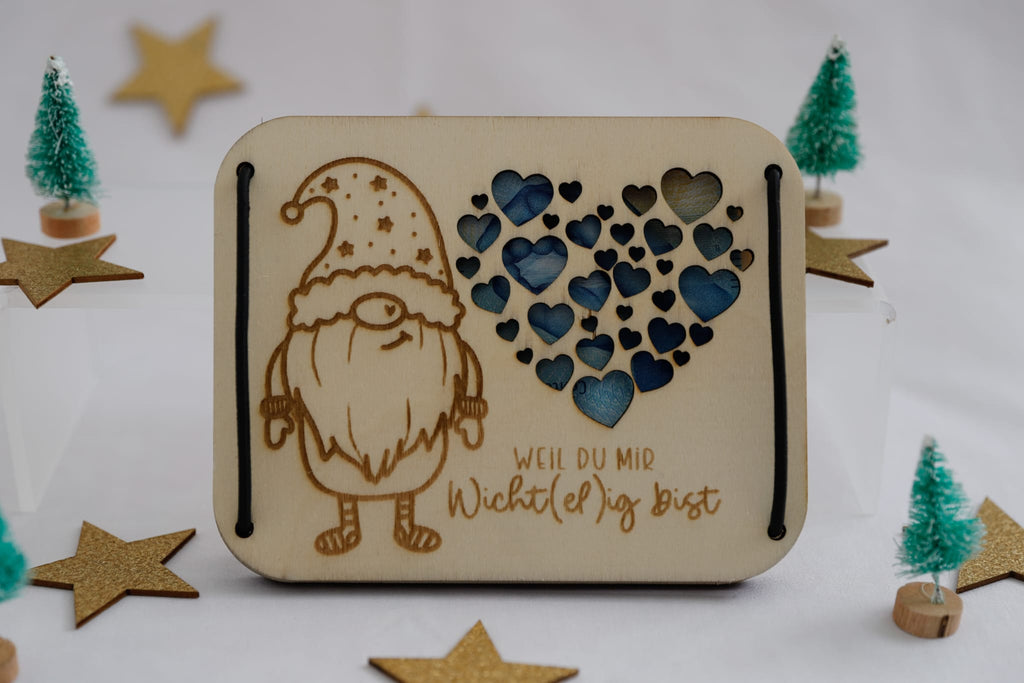 Holzgeschenkkarte "Weil Du mir Wicht(el)ig bist"