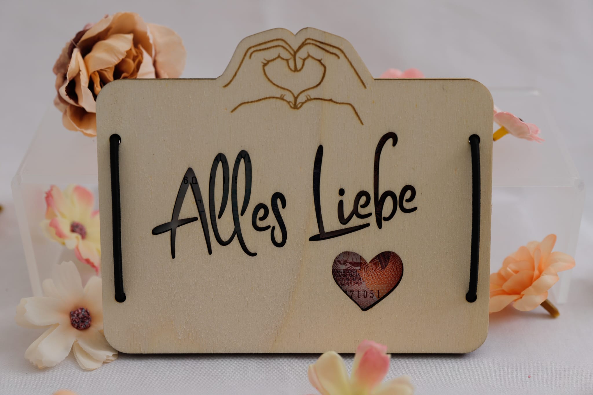 Holzgeschenkkarte "Alles Liebe"